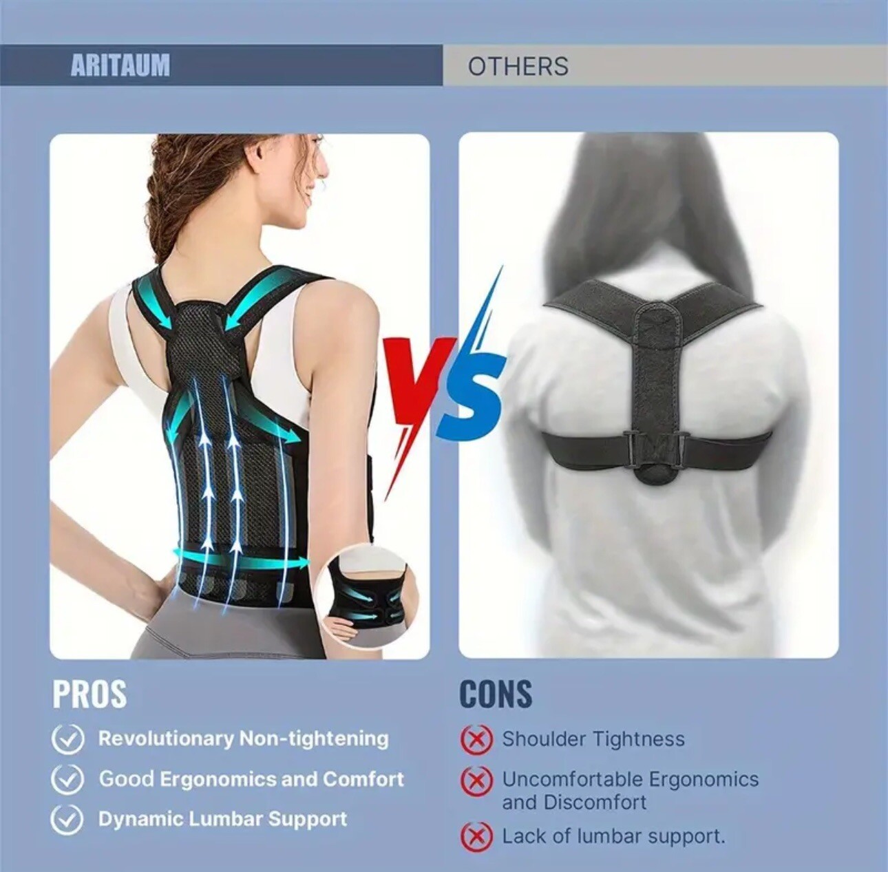 Hurmoya Back Brace Posture Corrector Lower and Upper Back Pain Relief