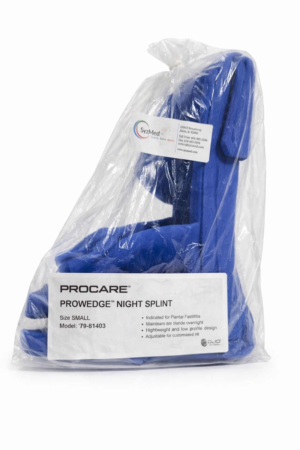 ProCare ProWedge Plantar Fasciitis Small Night Splint ELITE Relief (Blue)