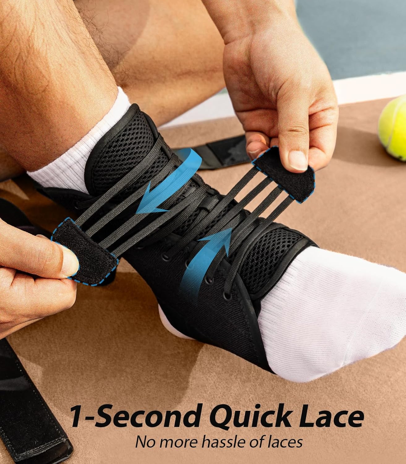 ZOELION Ankle Brace for Men Women with Autoadaptive Side Pads, Slim Fit & Flex..
