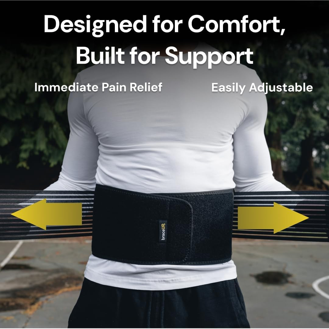 Back Support Belt for Men and Women – Breathable Waist Lumbar Support Lower Back