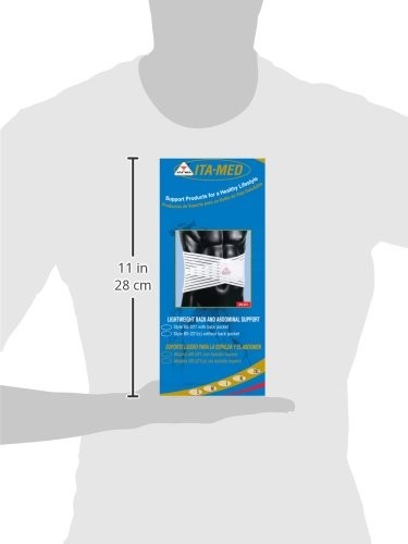 Ita-Med Breathable Elastic Back Abdominal Support Brace Unisex 8 Wide White Xl