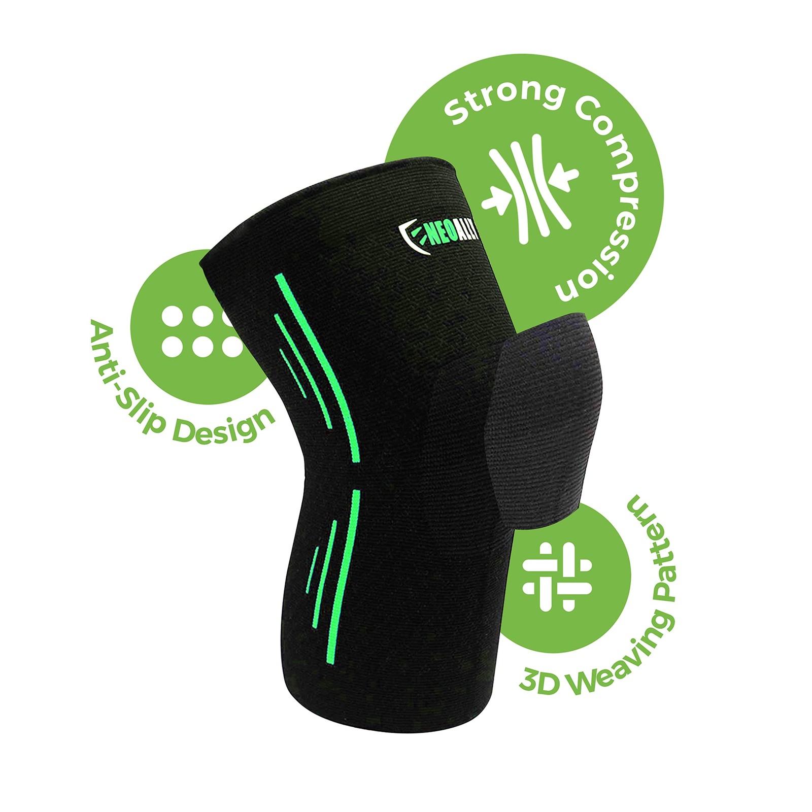 ® – Compression Sleeve for Knee, Athletic Gym Knee Support Sleeves for Knee R…