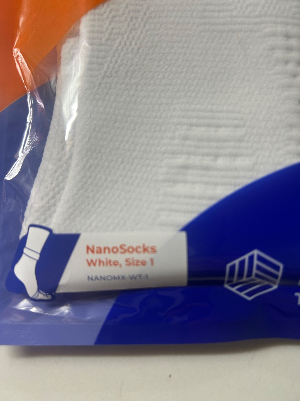 NEW Nanosocks 3D Nano-Weave Technology White Size 1 (NANOMX-WT-1) Compression