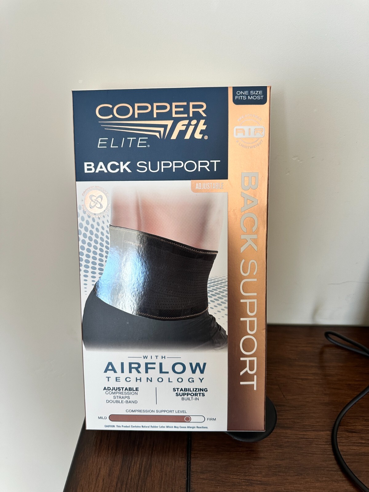 BNIP Copper Fit Elite Back Support Airflow Technology, Adjustable, OSFM 30″-50″
