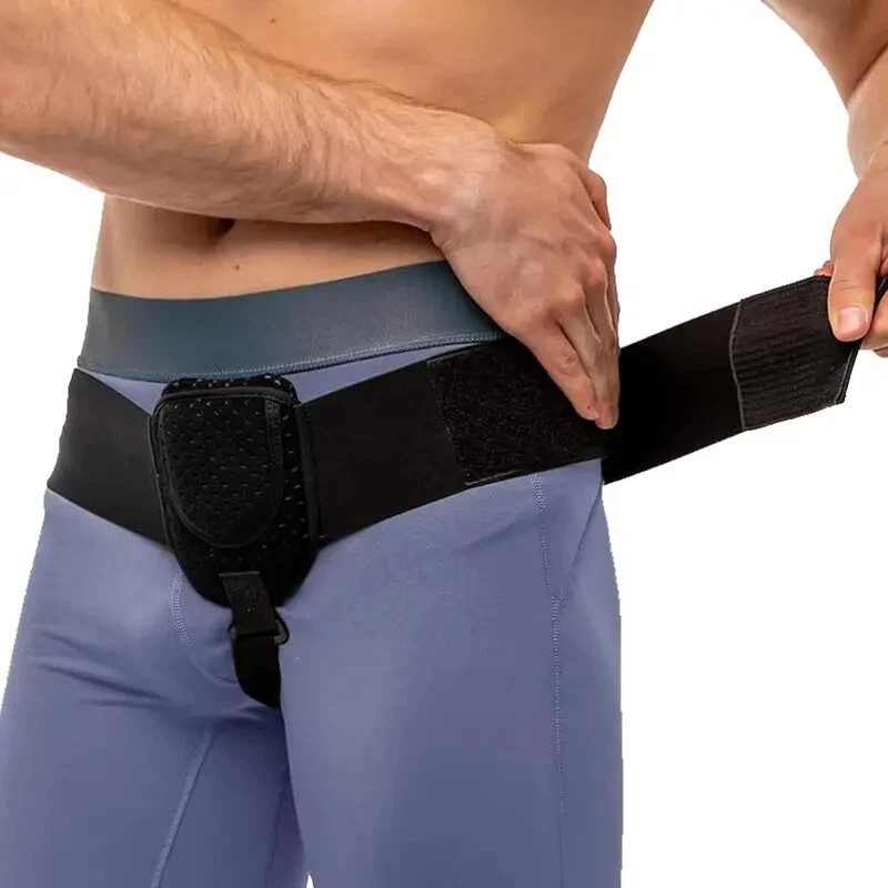 Men Inguinal Hernia Belt Post Surgery Support Truss Groin Adjustable Straps Band