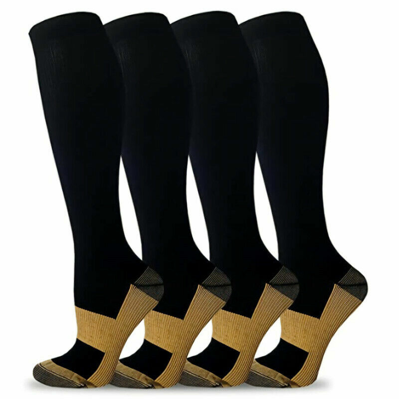 3pair Compression Socks Women Men Extra Wide Calf 20-32Mmhg Knee High plus Size
