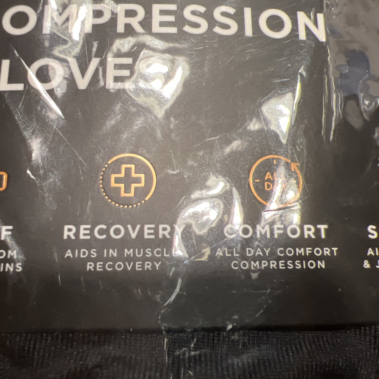 Tommie Copper Core Compression Full Finger Gloves Unisex Medium Sealed Package