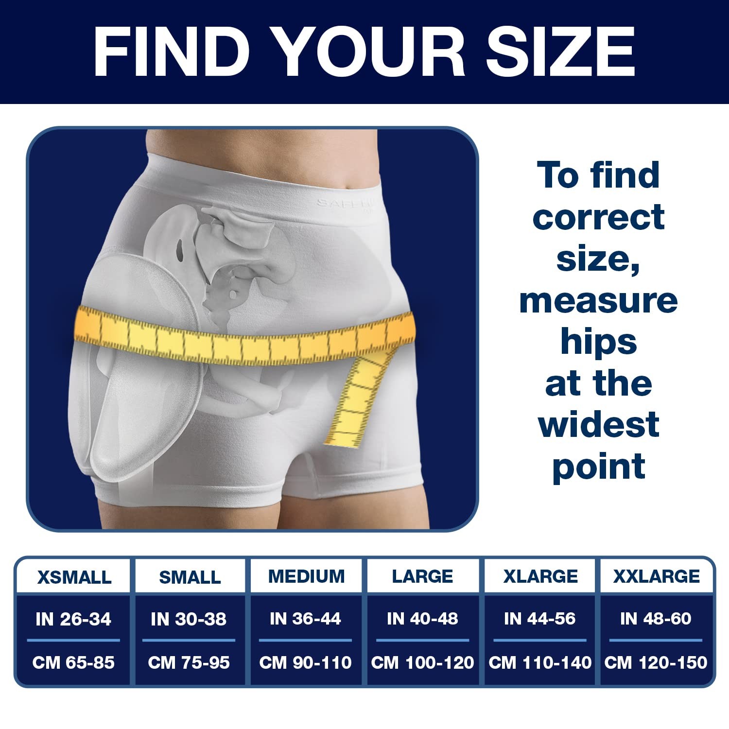 SAFEHIP AirX Women’s Hip Protector Undergarment Fall Injury Prevention Hip