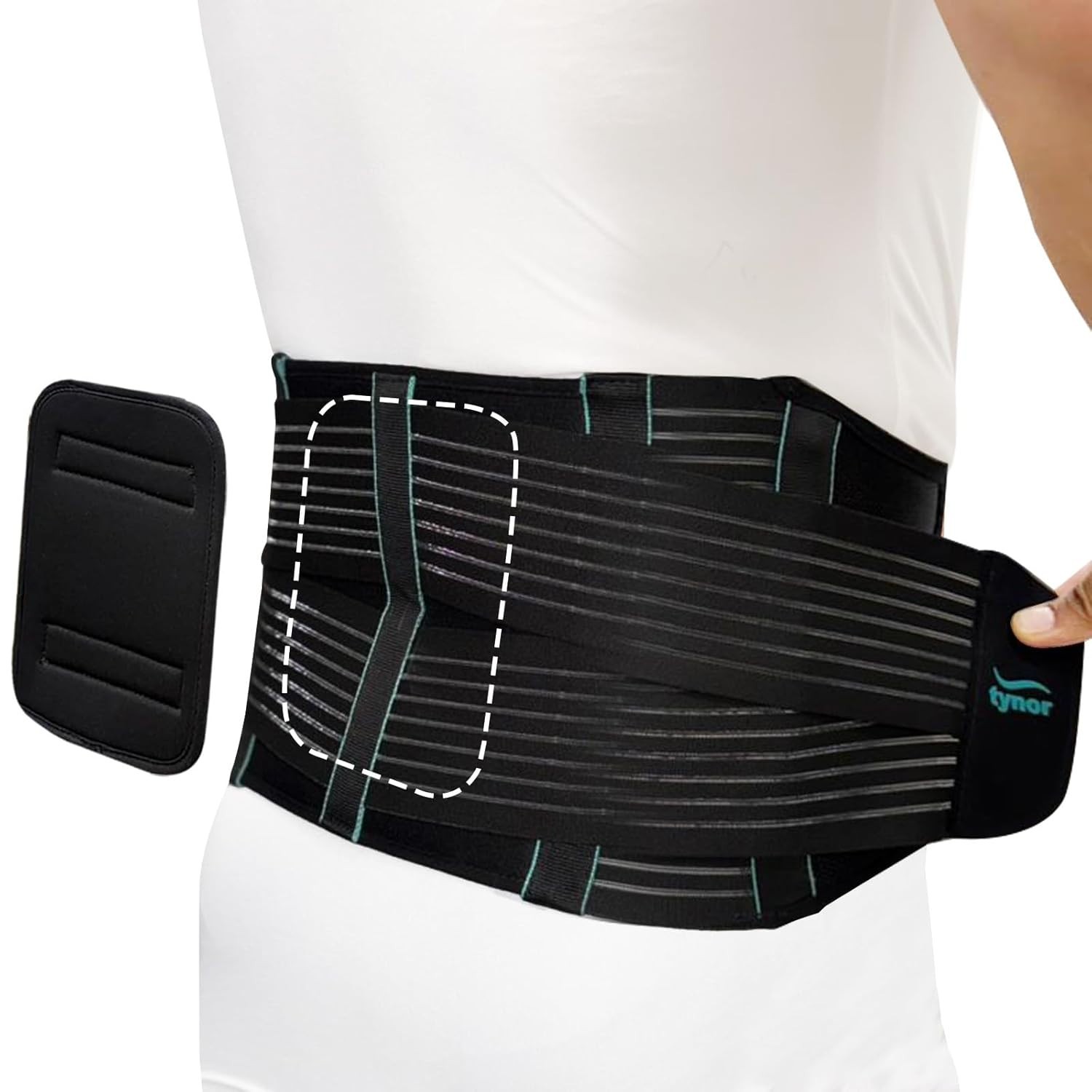 TYNOR Back Brace Belt For Lower Back Pain & Support With Lumbar Support Pad FS