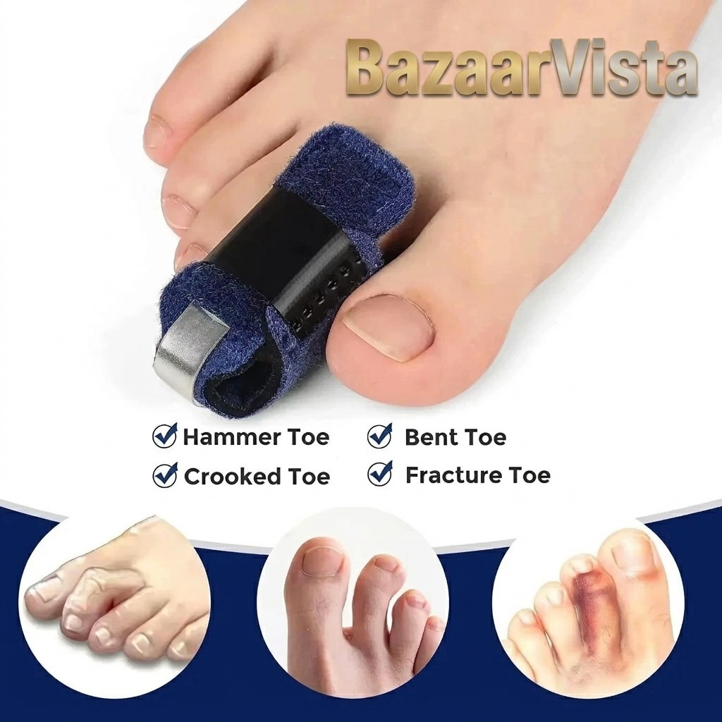 Toe Straightener Hammer Toe Corrector Brace Splint Wrap Broken Fingers Bandage