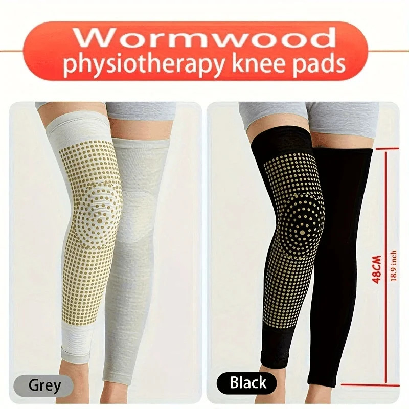 Knee Pads Set, 2 Pcs/set, 45 ° C Heat Therapy, Black, Polyester, Outdoor Sports,