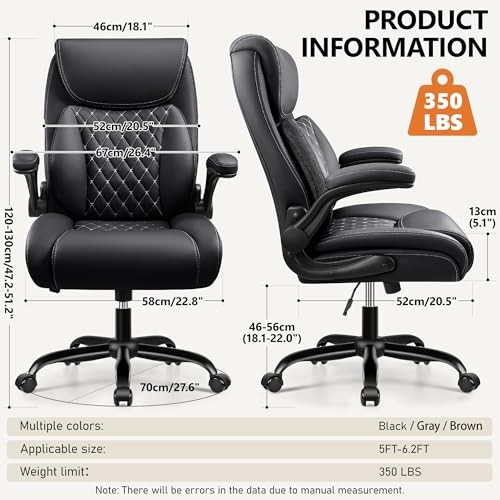 BESTFAIR OFFICE CHAIR, ERGONOMIC LUMBAR SUPPORT LOWER BACK PAIN RELIEF – BLACK