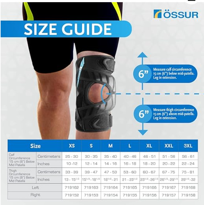 Ossur Formfit Tracker Knee Brace-XSmall, Right; REF-719152 USED