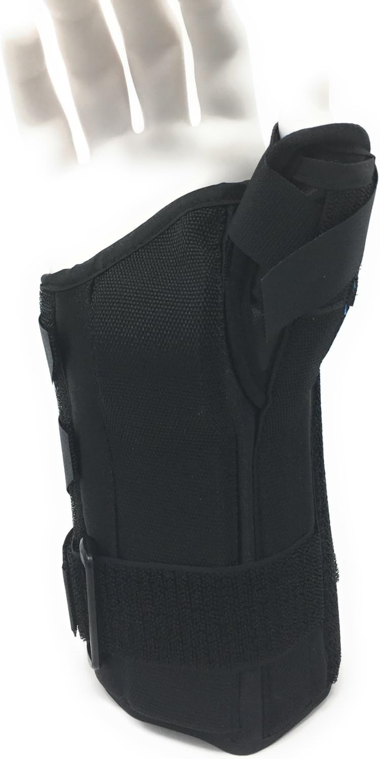 OTC Lightweight Breathable 8 inch Wrist/Thumb Splint/Spica Right Large