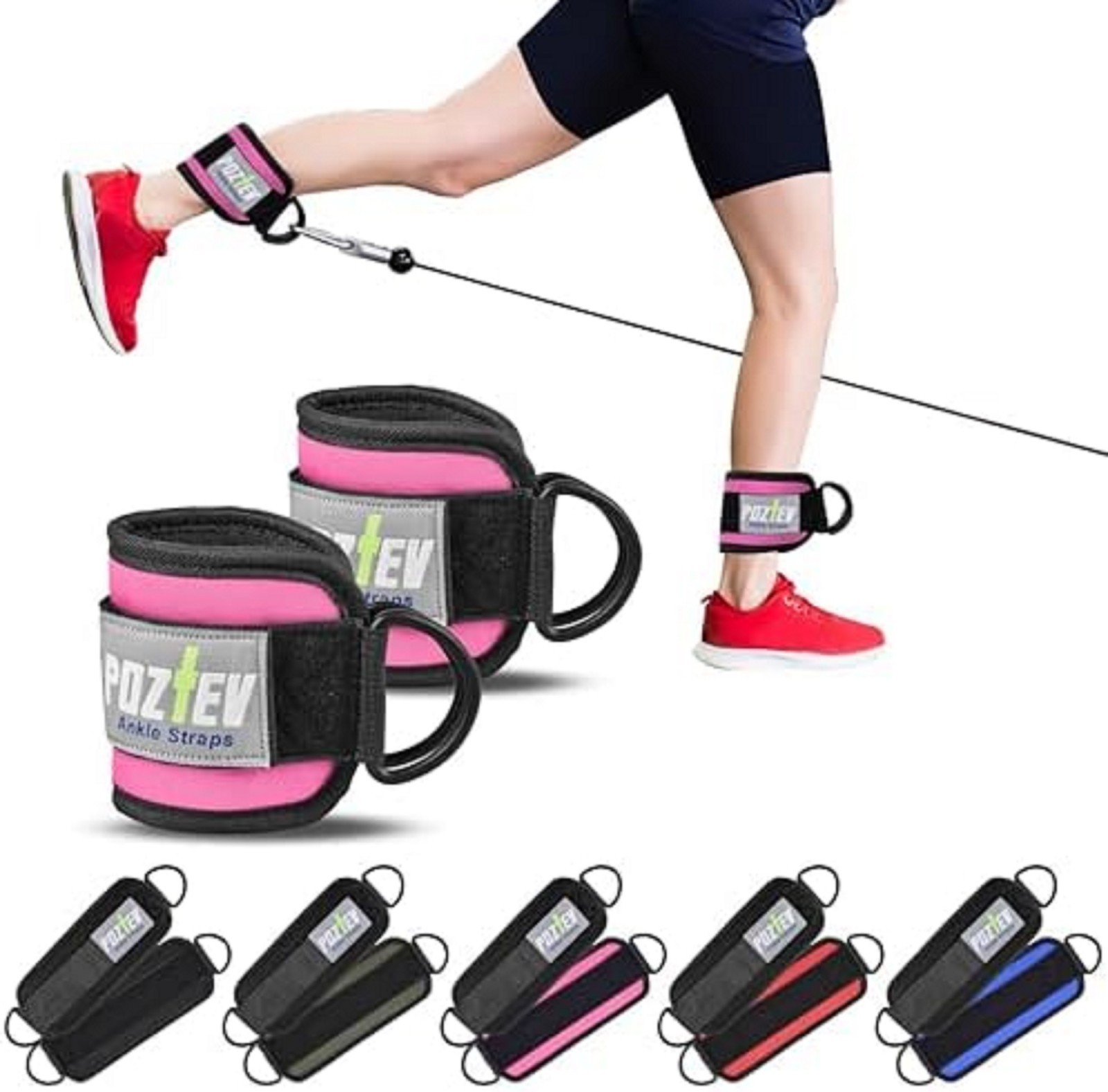 Ankle Strap For Cable Machine, Padded Ankle Straps For Cable Machine Kickbacks,