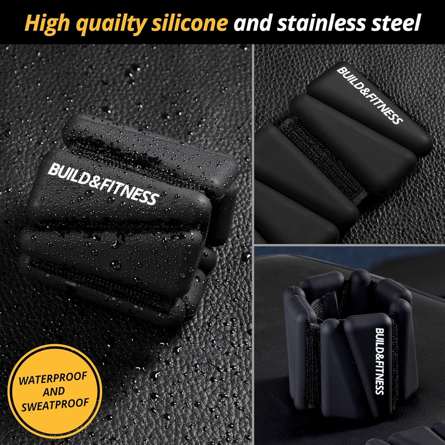 Wrist & Ankle Weights, Adjustable Bands for Women & Men Workouts, Set of 2 (1Lb