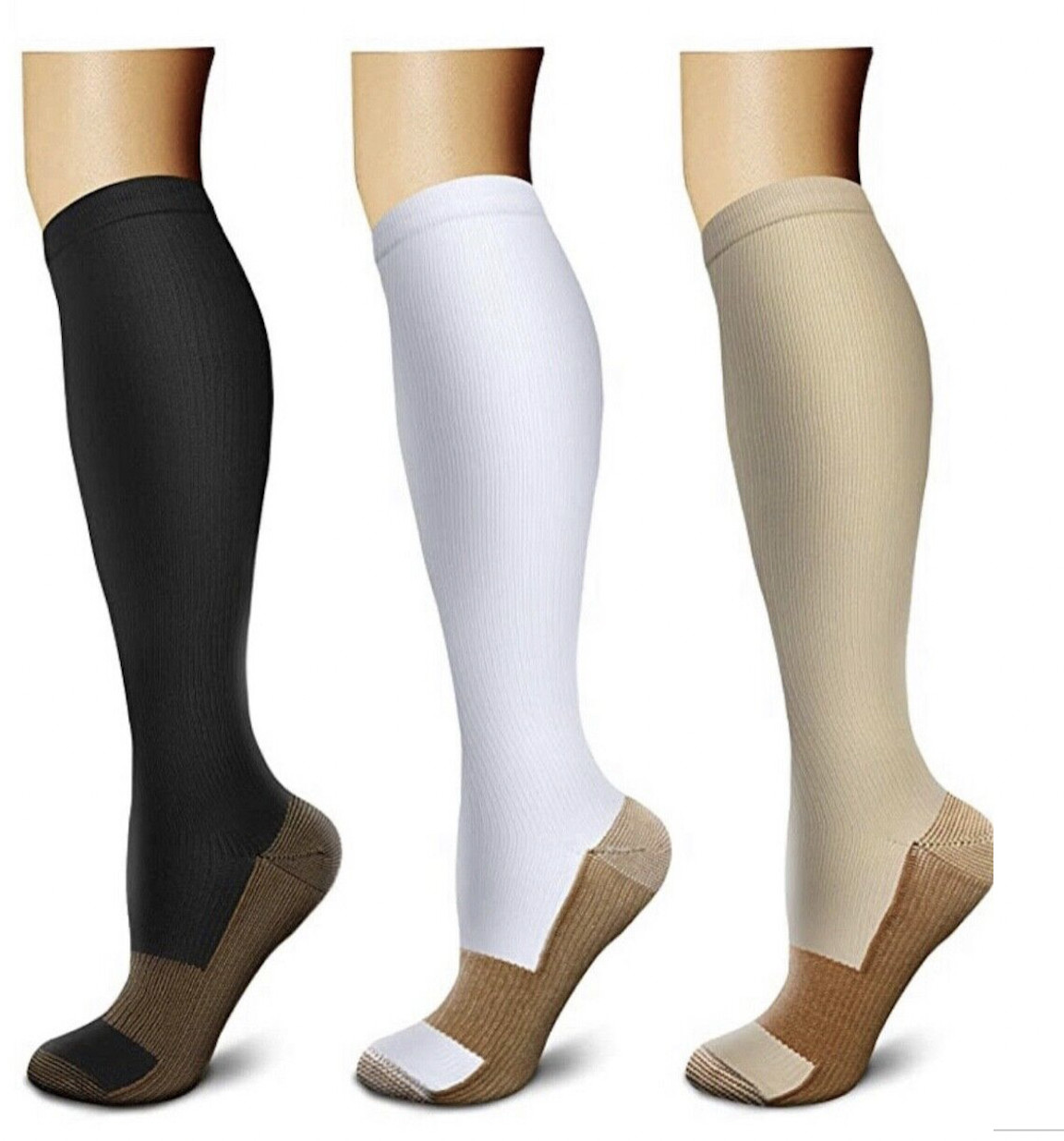 Compression Socks Stockings Womens Mens Knee High Medical 20-30 mmHG S/M-X/XL AI