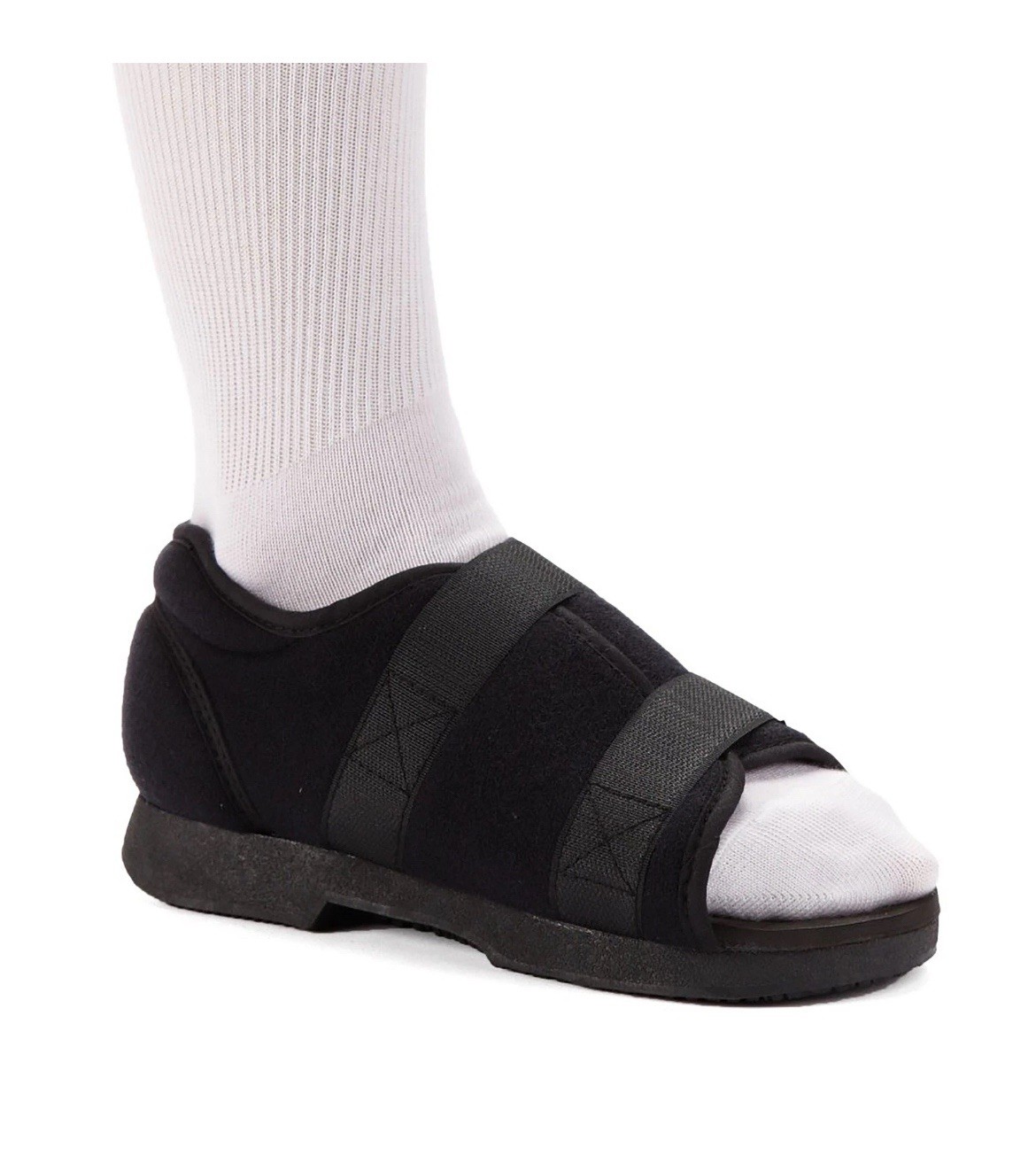 Ossur Black Soft Top Post-Op Shoe Small Hook and Loop New!