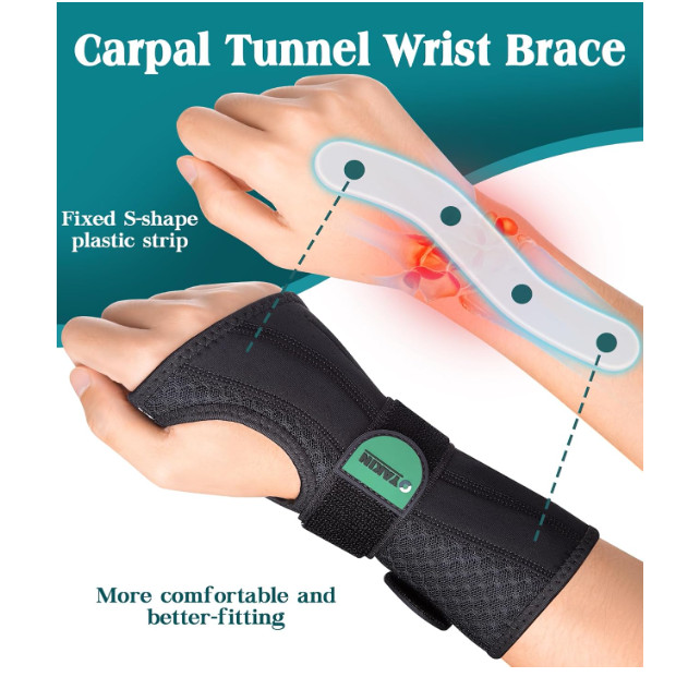 Oyakin Wrist Brace for Carpal Tunnel Night Support, Adjustable Wrist Splint for