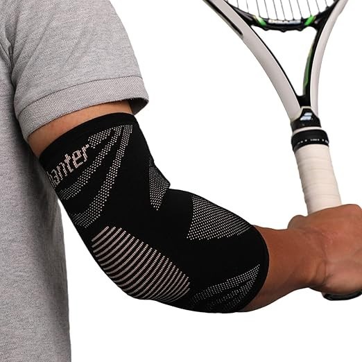 Hanter 2 Pack Copper Elbow Sleeve Compression Support Brace Arthritis Athletic