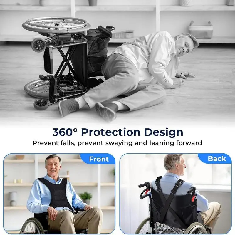Wheelchair Seat belt Lightweight Transport Straps Medical Safety Restraints