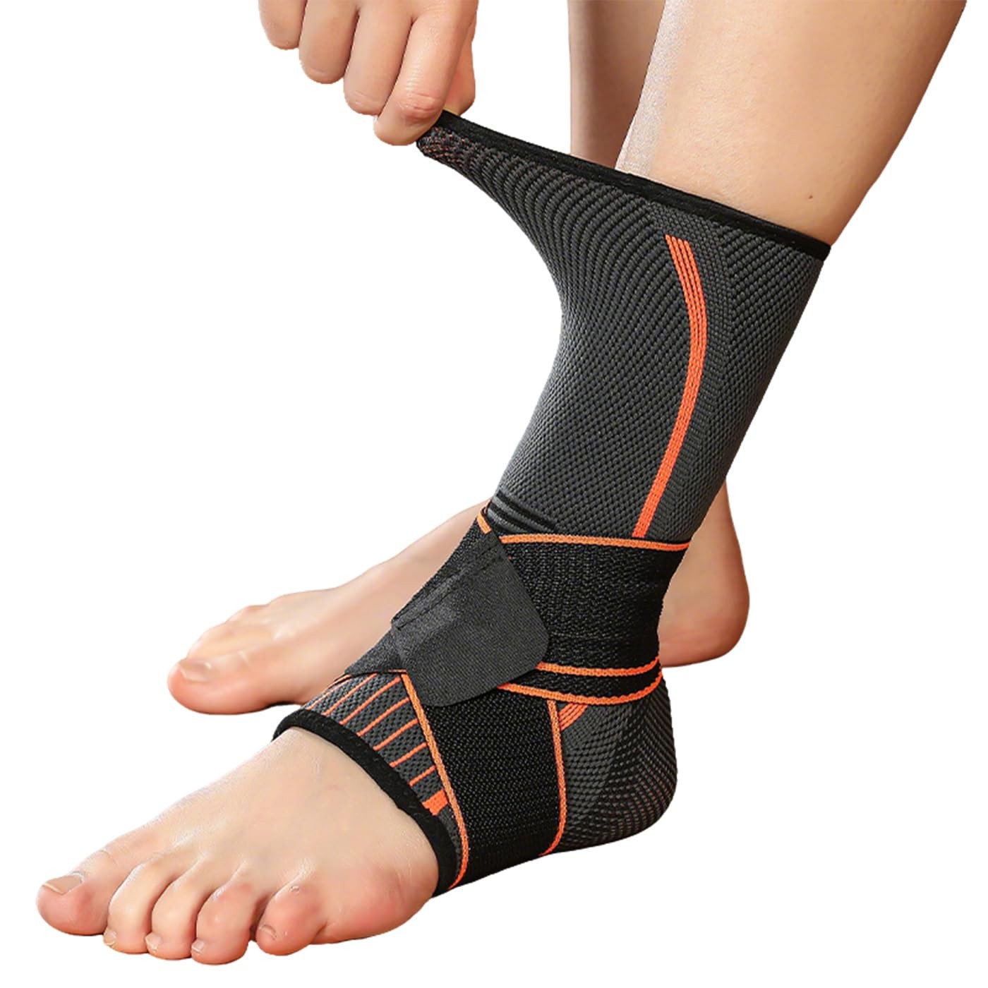 1 Pair Ankle Braces for Men Women, Ankle Compression Sleeve Plantar Fasciiti…