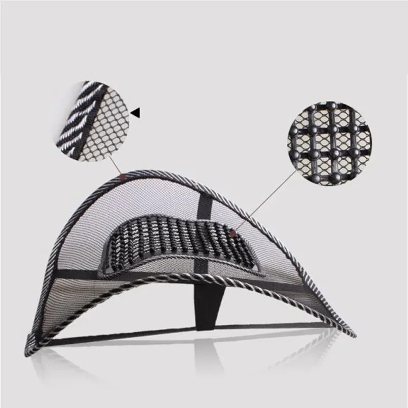 Car Seat Back Support Lumbar Support Cushion Massage Beads Ergonomic Design