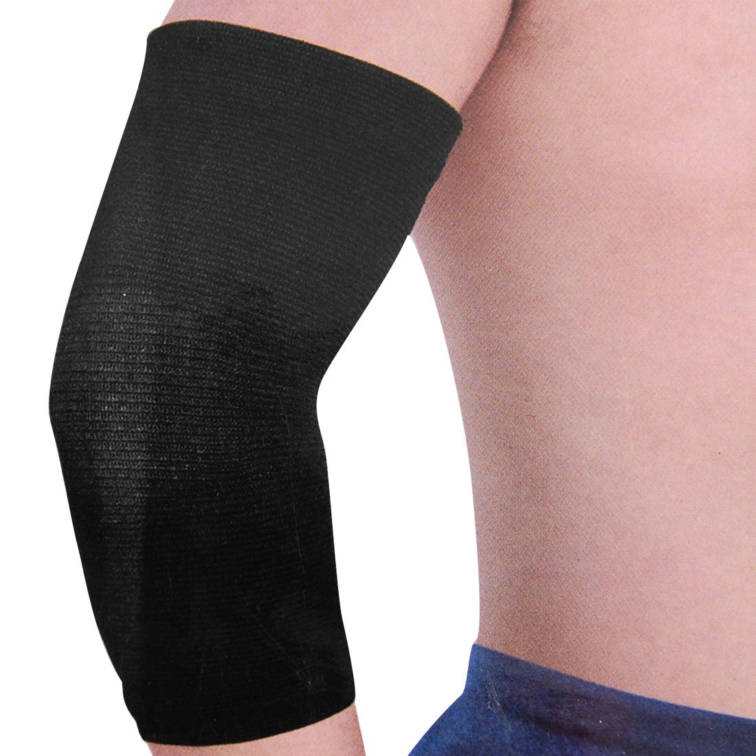 Black Elastic Knitting Breathable Elbow Sleeve Support Kpzvc