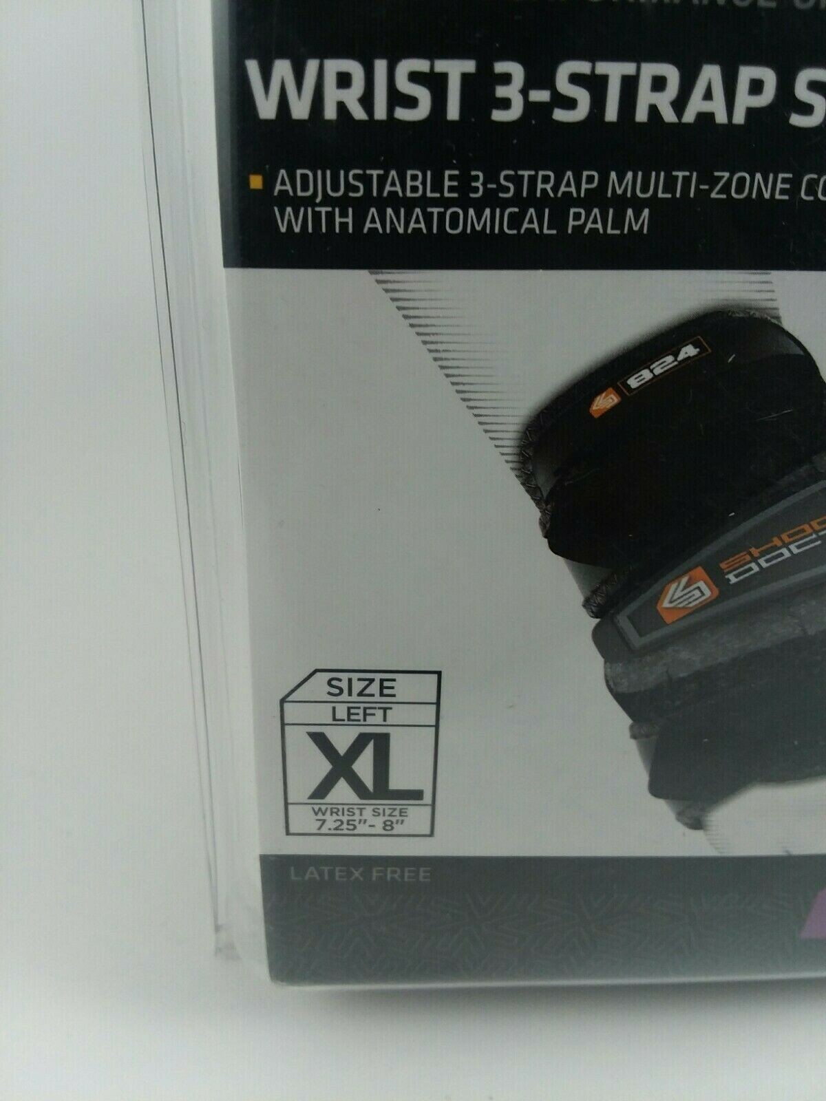 Shock Doctor Wrist 3-Strap Support – Performance Level 3: Left Size XL – 824