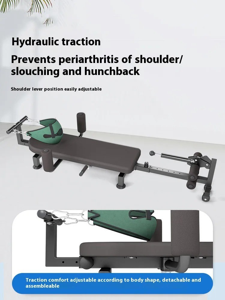 Cervical and lumbar spine soothing device, leg stretching exercise device