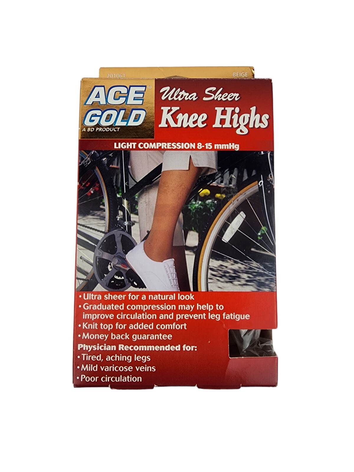ACE Women Light Compression Knee High Stockings Leg Socks Pain Relief Medium