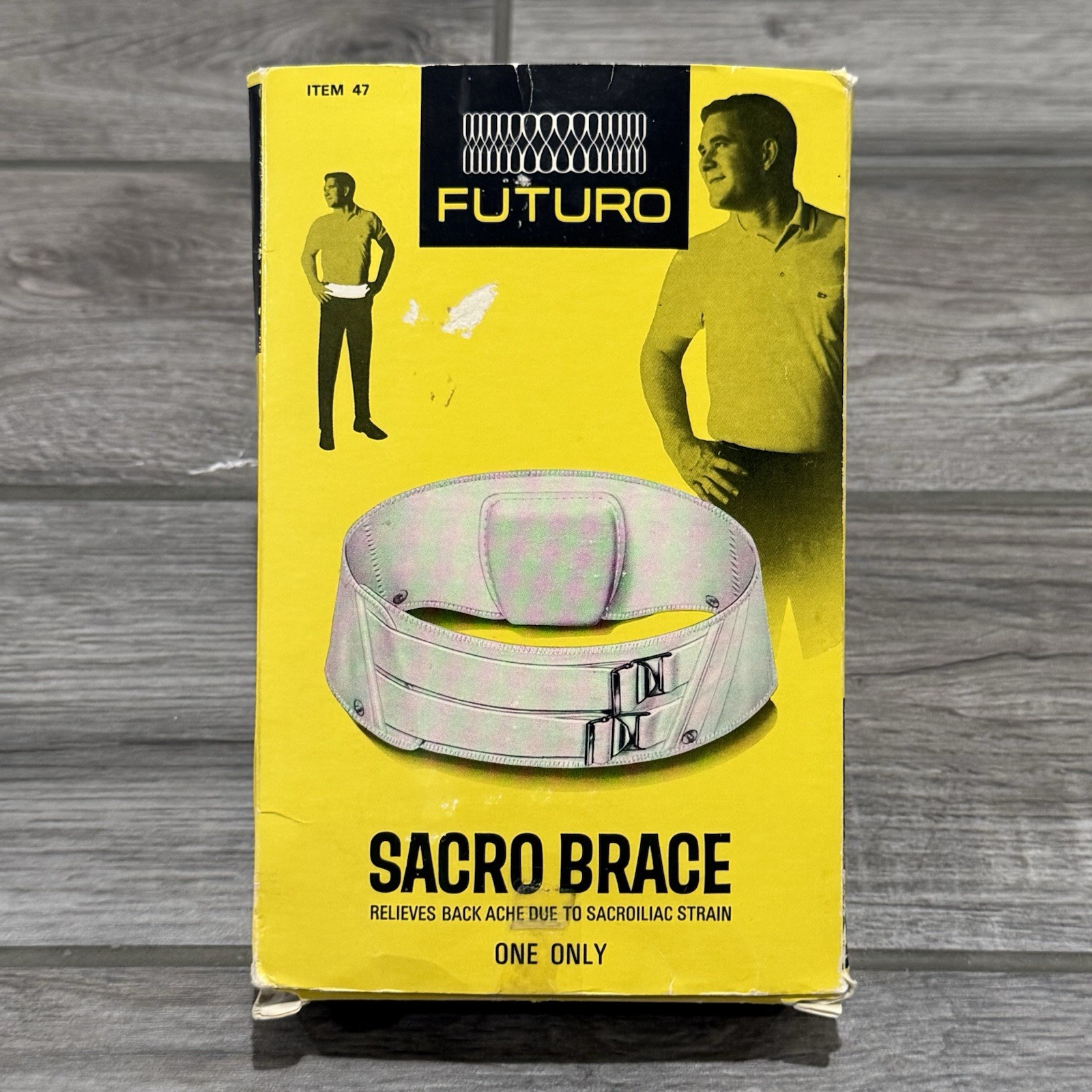 Vintage Futuro Sacro Brace Controlled Support White Adjustable 1966 – SMALL