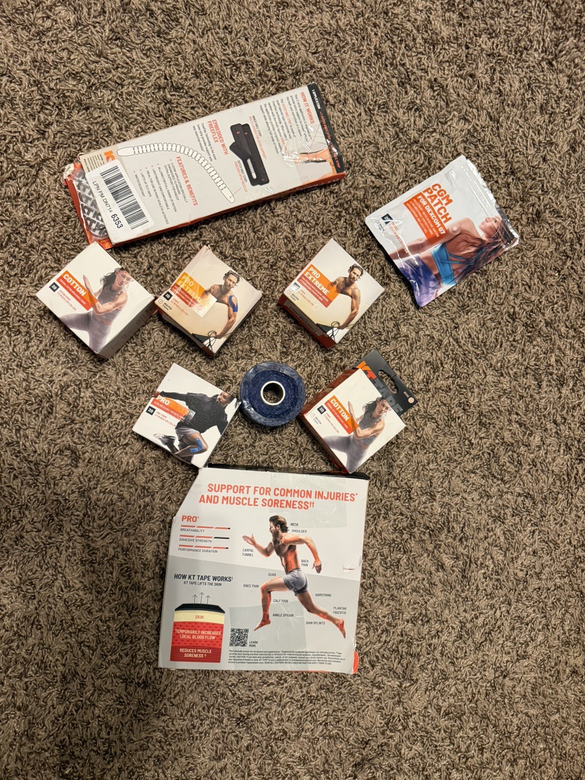 KT Tape & KT Health Lot – Kinesiology Tape, Blister & Foot Care Used 5% some new