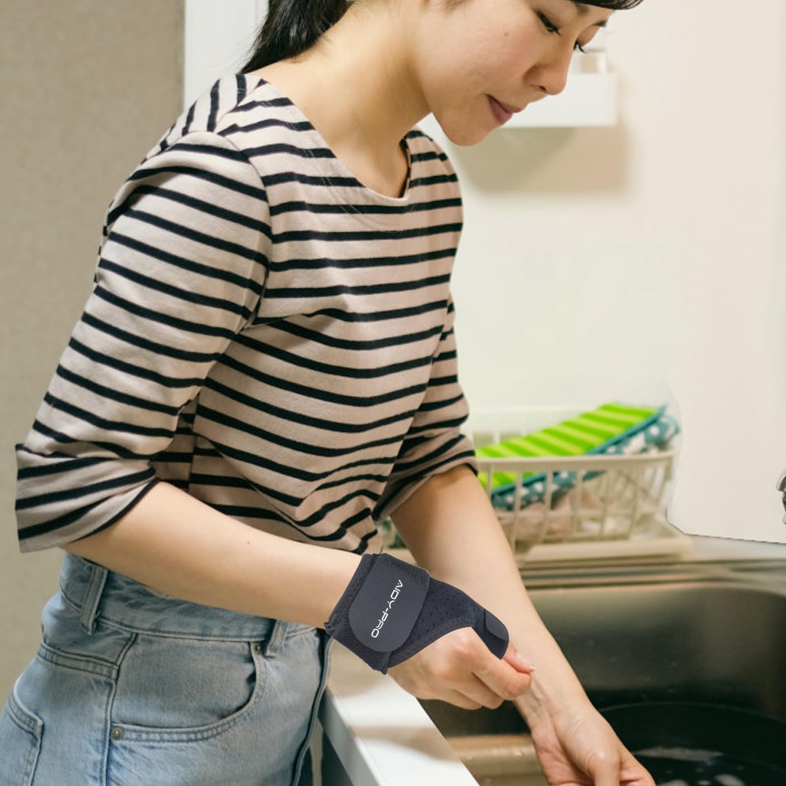 AIDY-PRO Trigger Thumb Brace Right Hand or Left for L/XL, Black