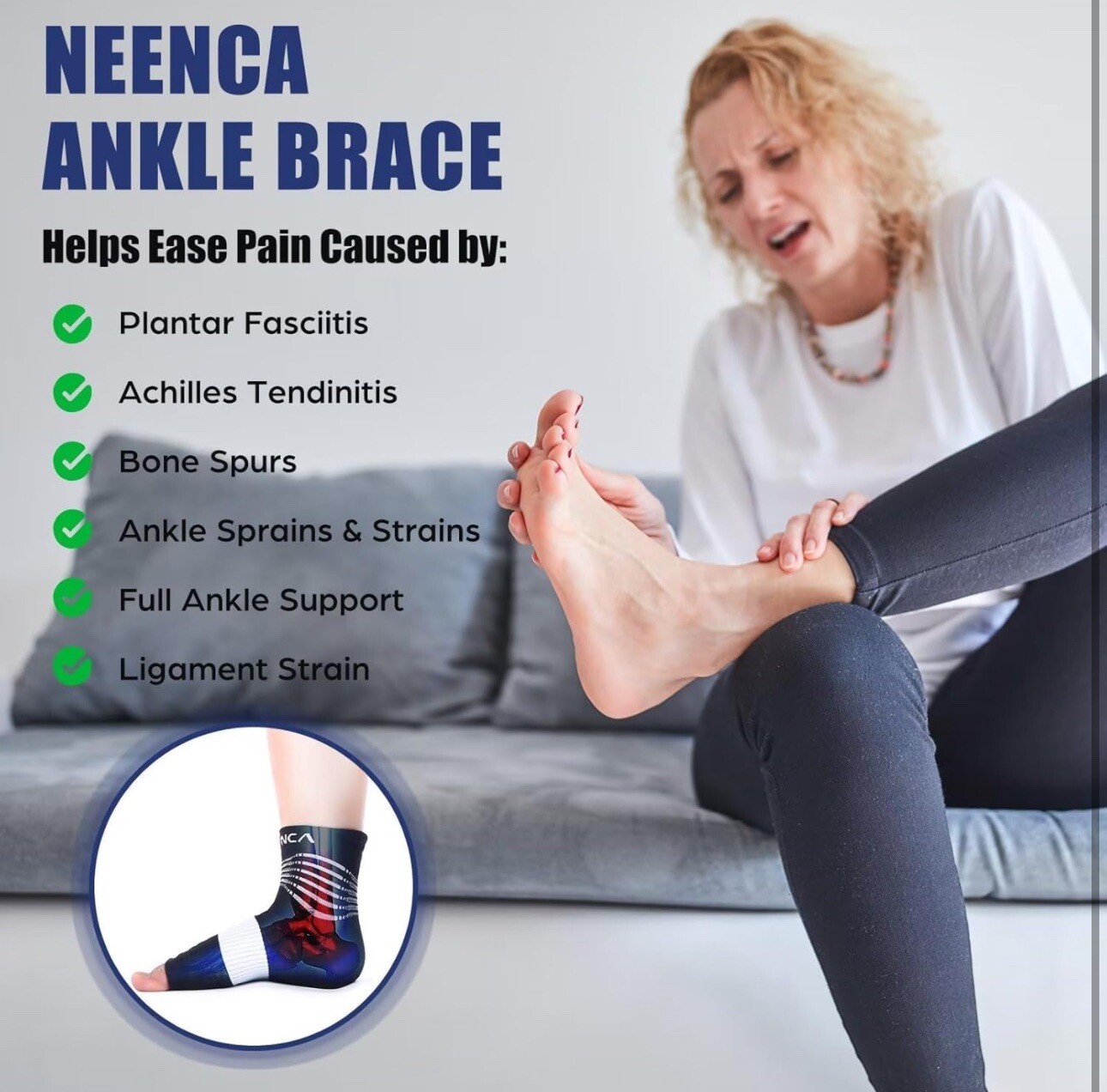Ankle Brace for Women & Men, Foot Pain Relief Ankle Support, Achilles Tendoni…