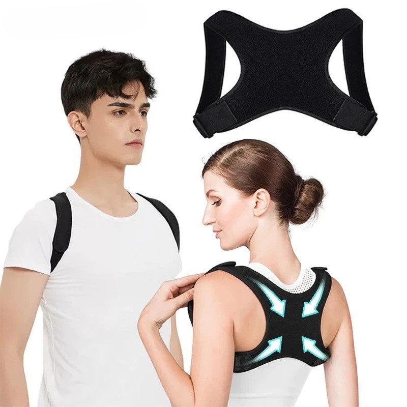 Adjustable Posture Corrector Low Back Support Shoulder Brace Belt for Men Women