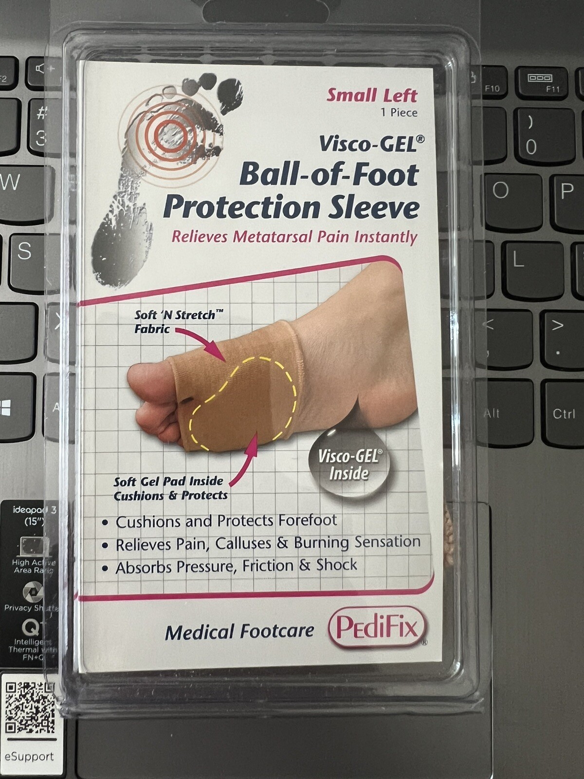 PediFix® Visco-GEL® Ball-of-Foot Protection Sleeve Small Left