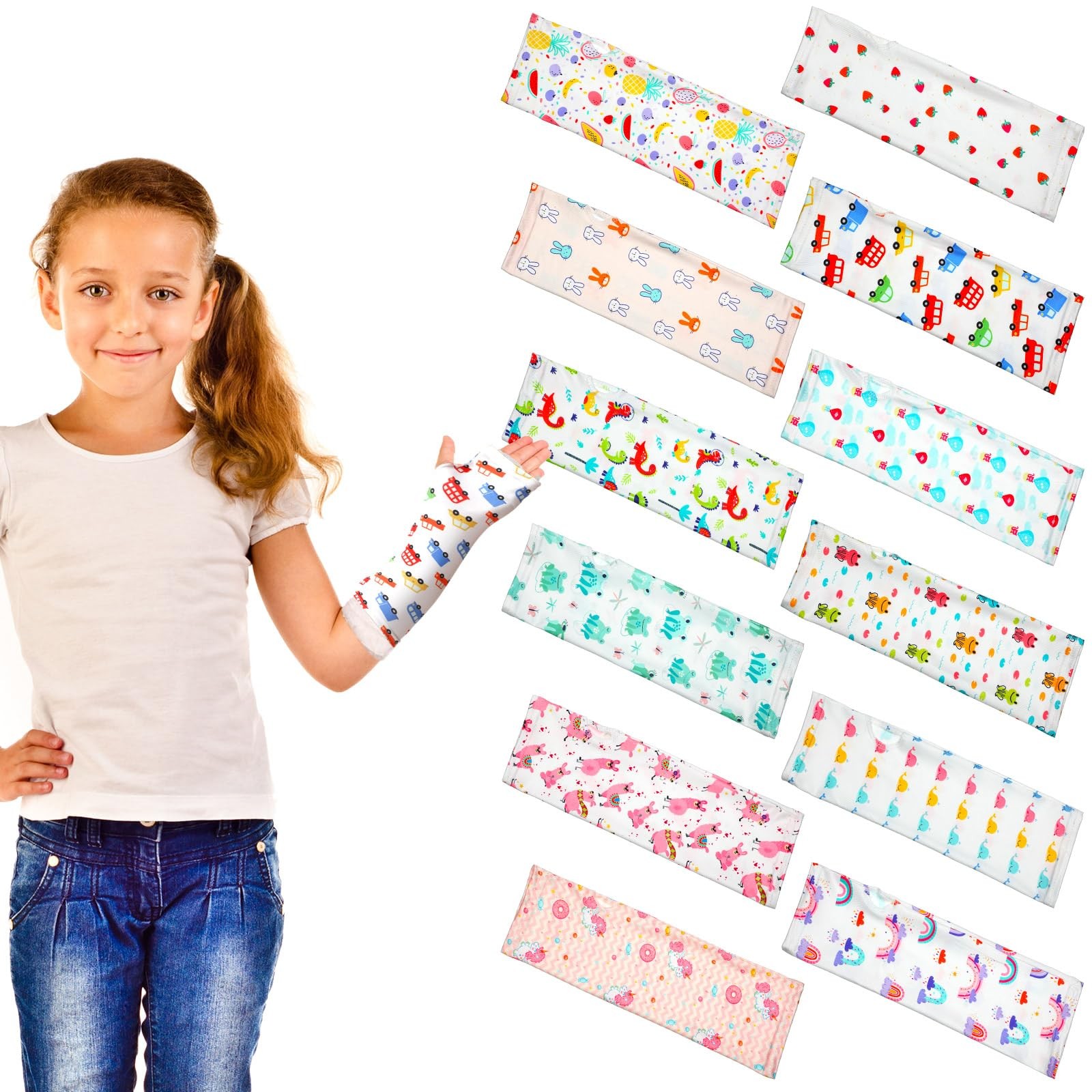 Suhine 12 Pcs Kids Picc Line Sleeve Cover for Upper Small, shown as pictures