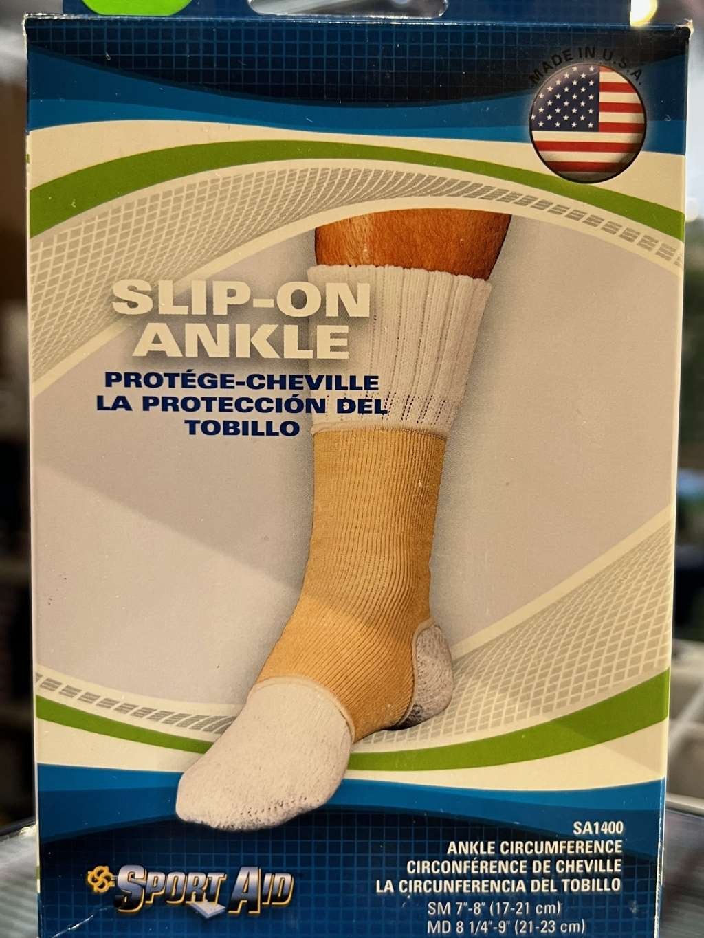 Sport Aid Slip-On Ankle (Ankle circum. 7-8 Inches) Beige Small