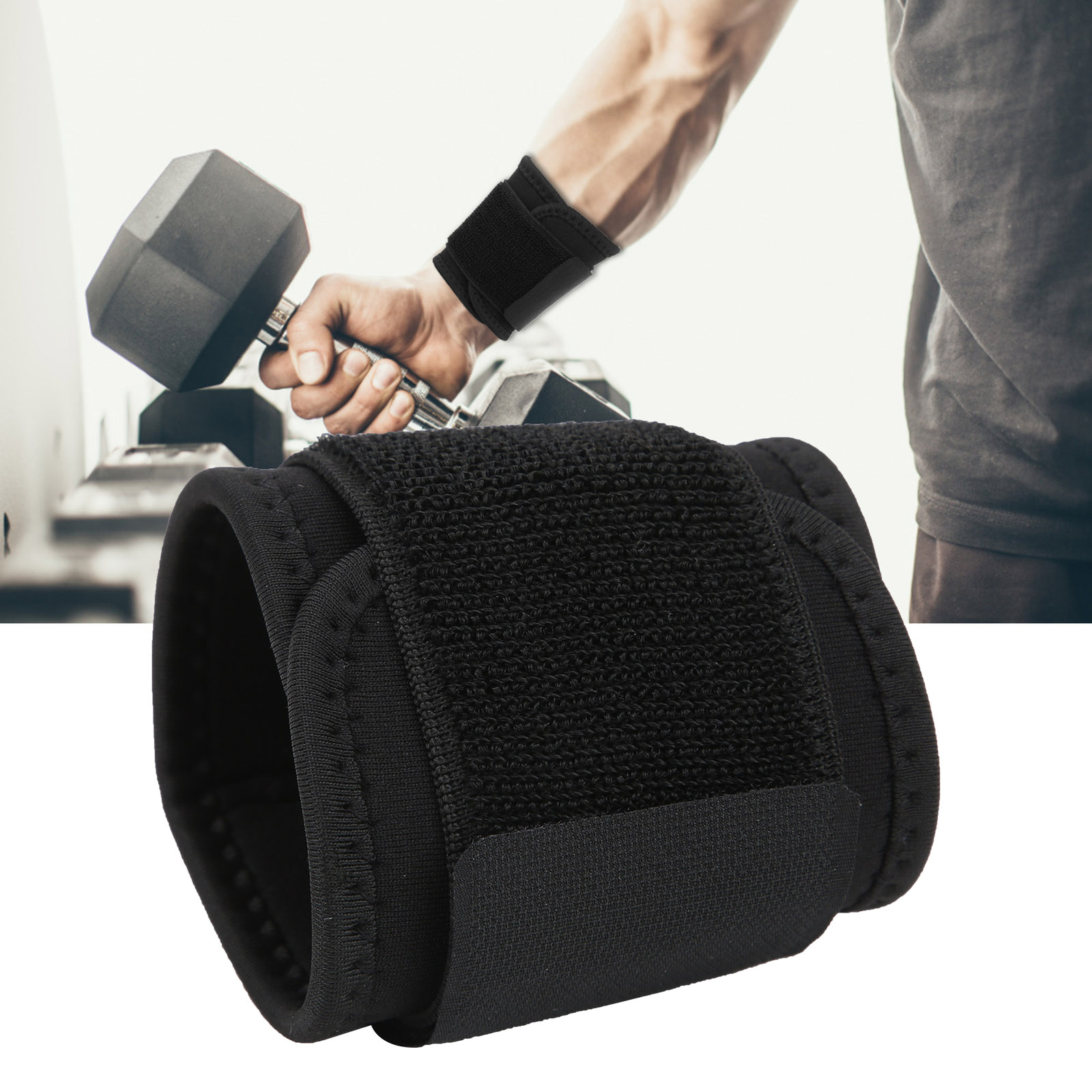 Compression Wrist Brace Elastic Weight Lifting Wrist Support Strap For Gym AP9