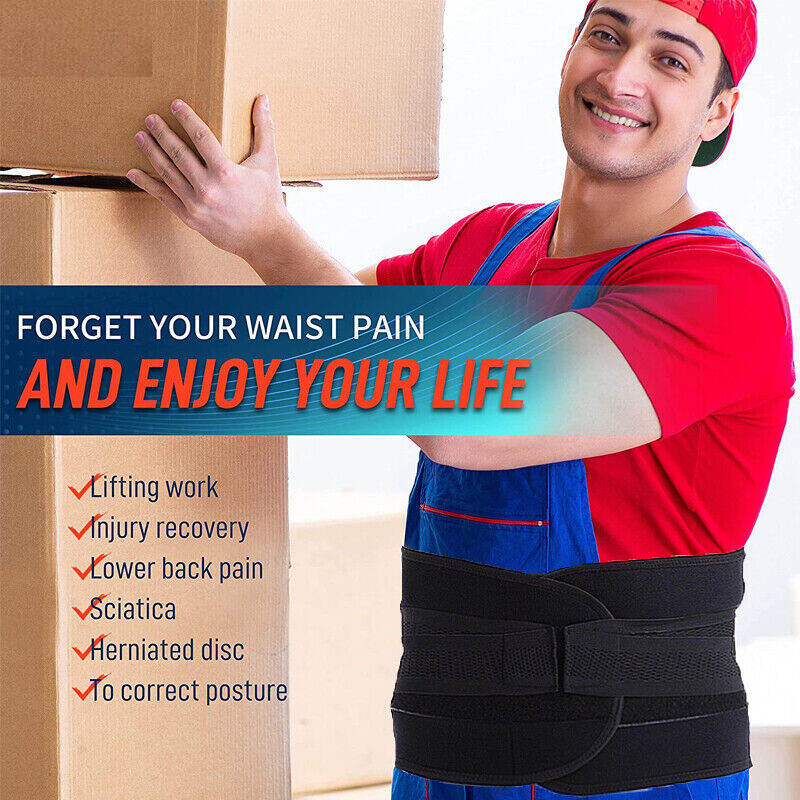 Back Support Lower Back Brace Lumbar Support Belt Pain Relief Sciatica Men Women