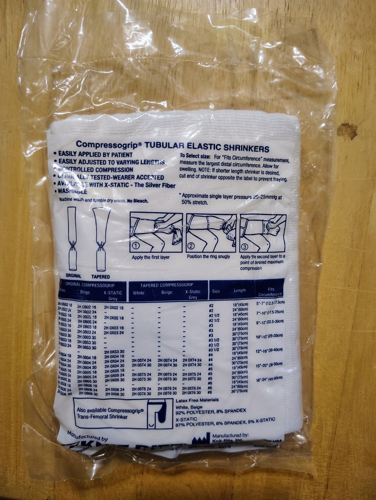 Compressogrip Tubular Elastic Prosthetic Shrinker by Knit-Rite – 6×24 – NEW