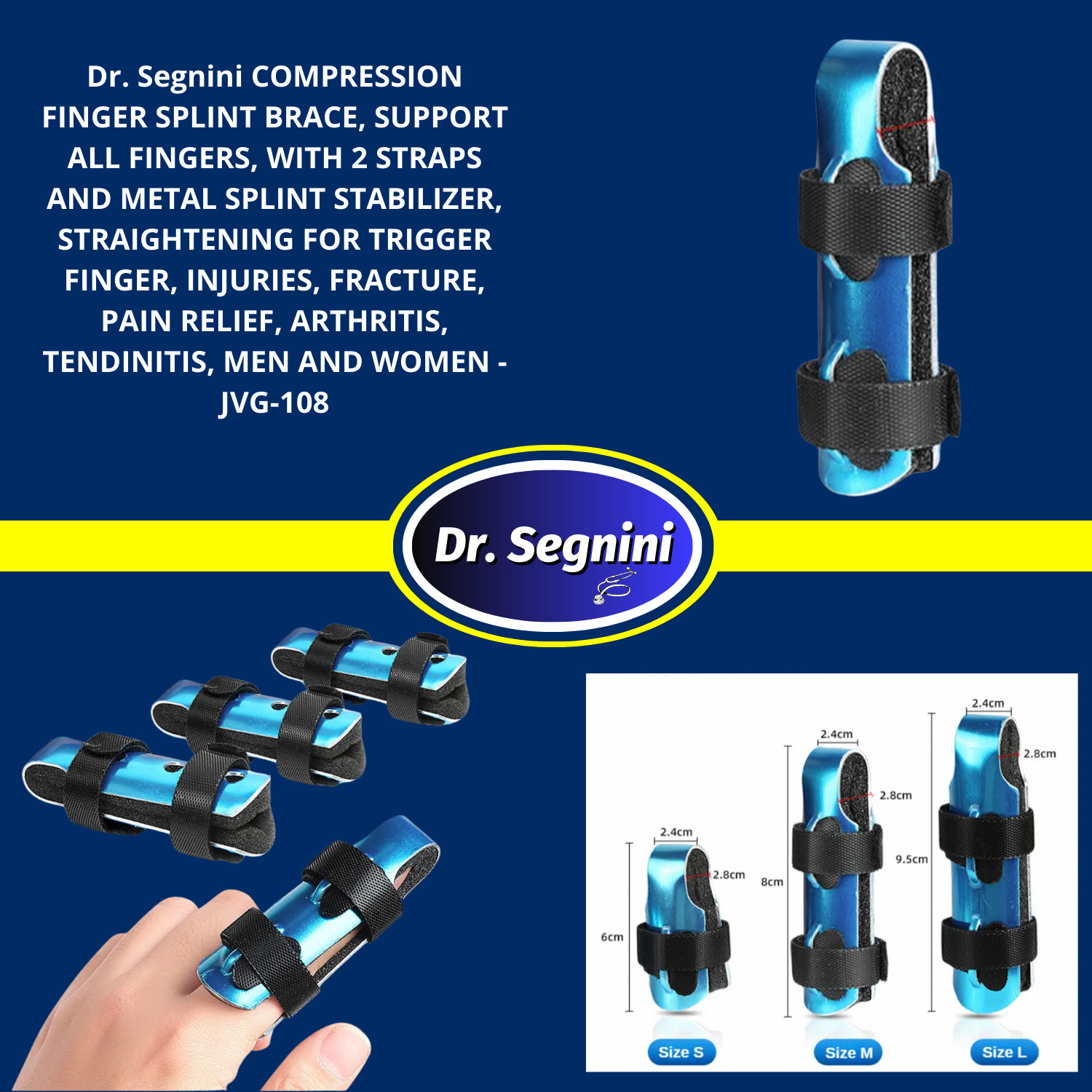 ALUMINUM FOAM SUPPORT HAND TRIGGER BROKEN FINGER SPRAIN JOINT IMMOBILIZATION⭐️✅