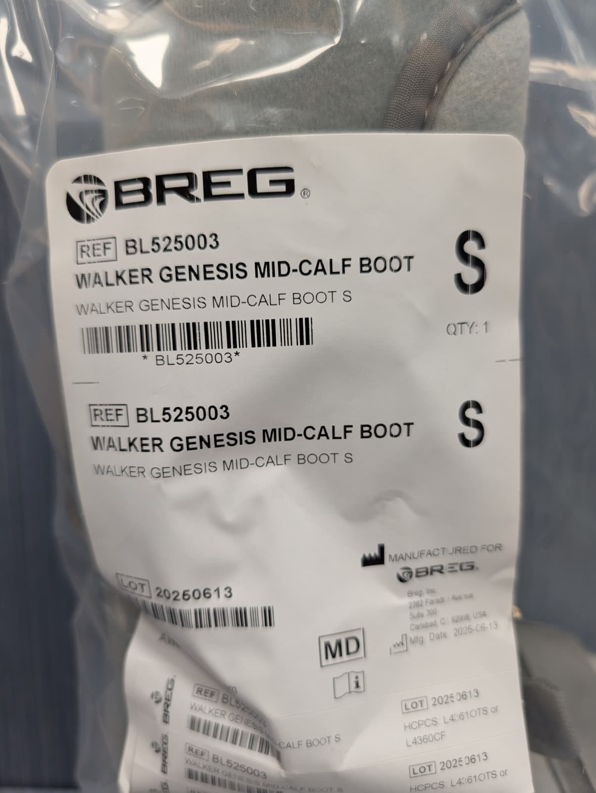 New Genesis Mid-Calf Full Shell Walker by BREG, Small BL525003