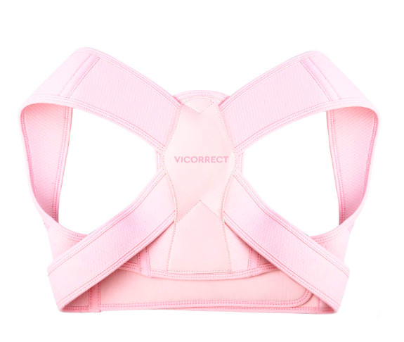 Vicorrect Adjustable Upper Back Brace Posture Corrector for Women S-M (25″-35″)