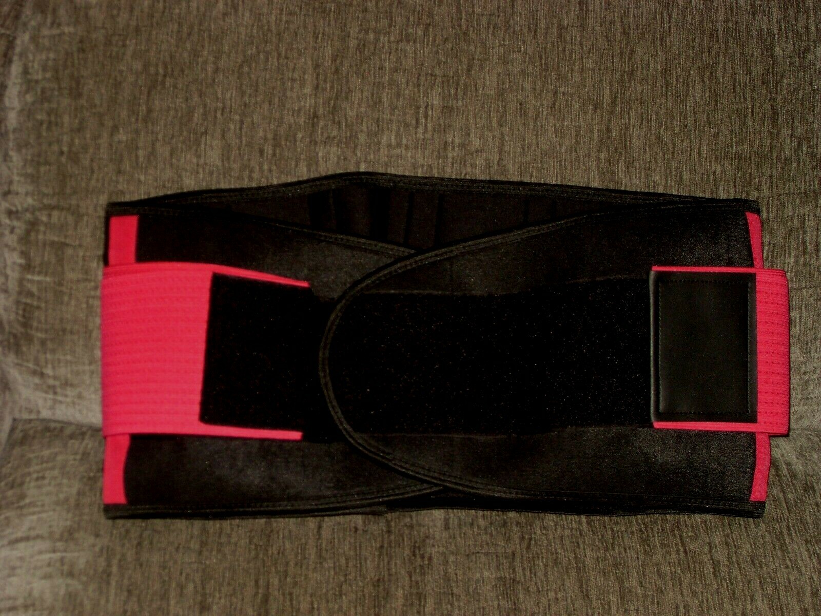Women’s Back Brace Black and Hot Pink Size XL Neoprene Adjustable New