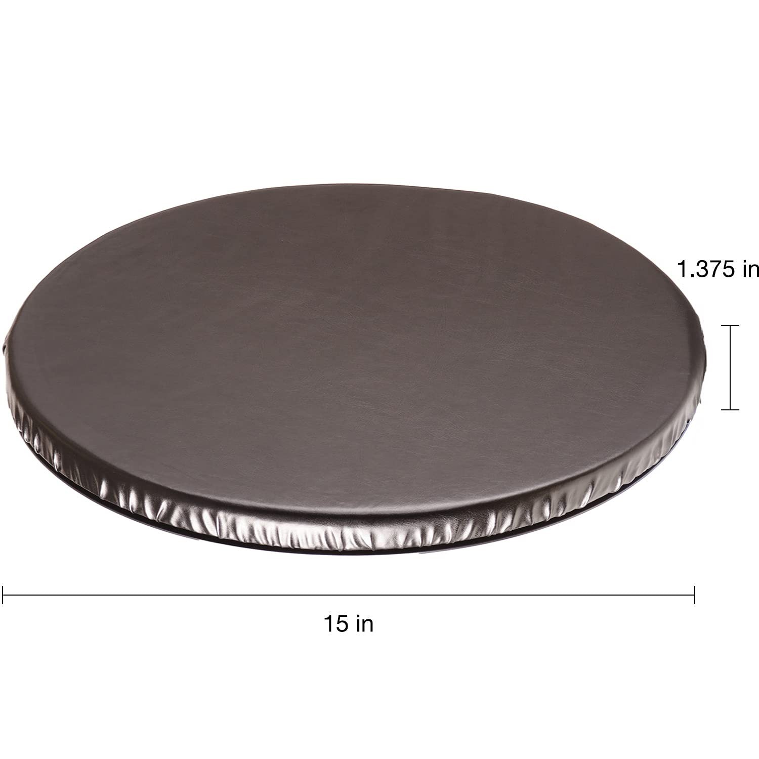 HealthSmart 360 Degree Swivel Seat Cushion, Chair 15 Diameter, Black Leather