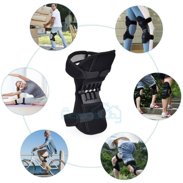 1/Pair Knee Pads Booster Joint Support Brace Lift Squat Sport Power Spring Force