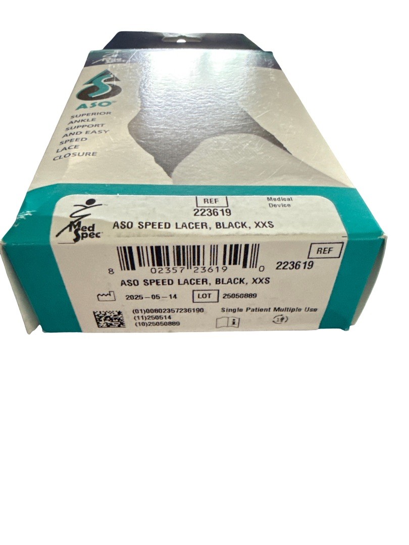 MedSpec ASO w/ Plastic Stays Ankle Stabilizer Black xxs new(open box)