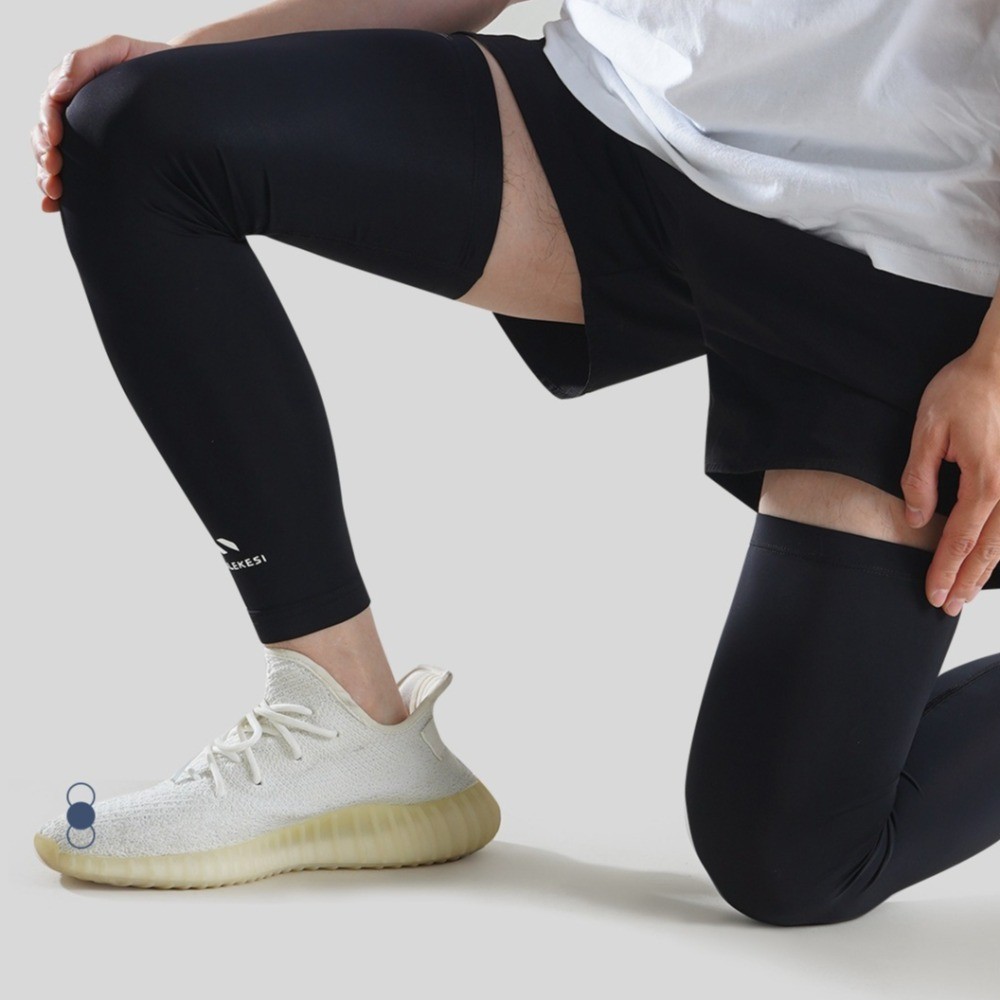 Knit Sweat-Absorbent Leg Sleeve for Gym Running Workout Knee Sleeves for Men